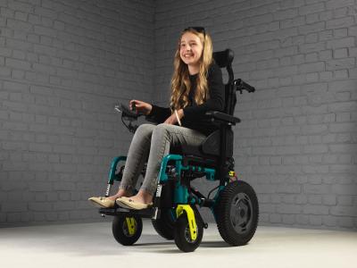 Young girl in Action Esprit power wheelchair