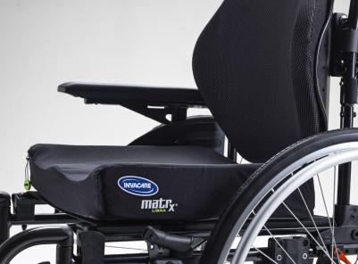 Matrx Libra cushion with E2 backrest on Action wheelchair